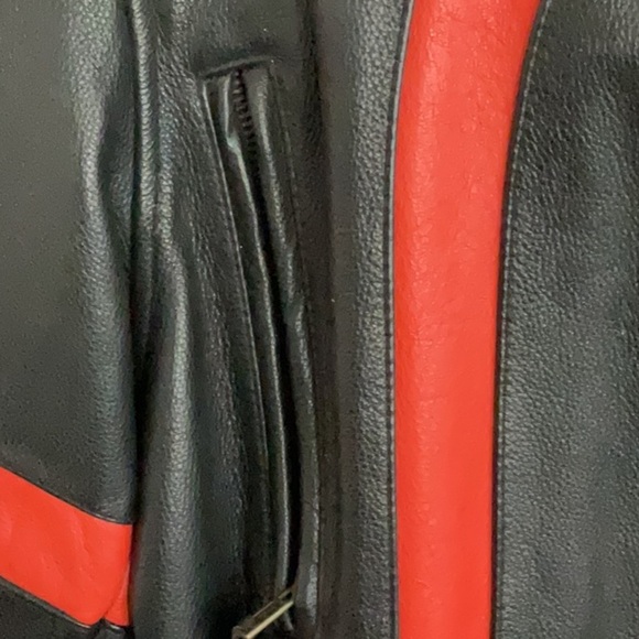 Motorcycle thick leather jacket vintage biker - Picture 4 of 16